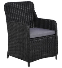 7-tlg. Garten-Essgruppe Schwarz