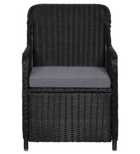 7-tlg. Garten-Essgruppe Schwarz