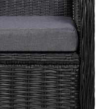 7-tlg. Garten-Essgruppe Schwarz