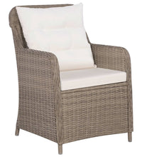 7-tlg. Garten-Essgruppe Braun