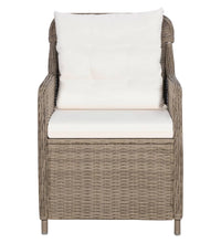 7-tlg. Garten-Essgruppe Braun