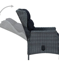 7-tlg. Garten-Essgruppe Dunkelgrau