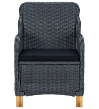 7-tlg. Garten-Essgruppe Dunkelgrau