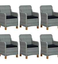 7-tlg. Garten-Essgruppe Hellgrau