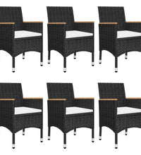 7-tlg. Garten-Essgruppe Schwarz