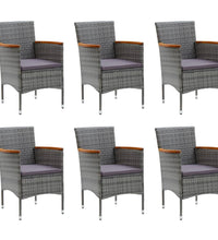 7-tlg. Garten-Essgruppe Grau