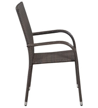 7-tlg. Garten-Essgruppe Braun