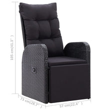 7-tlg. Garten-Essgruppe Schwarz