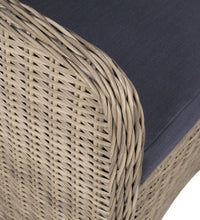 7-tlg. Garten-Essgruppe Braun