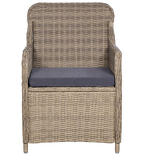 7-tlg. Garten-Essgruppe Braun