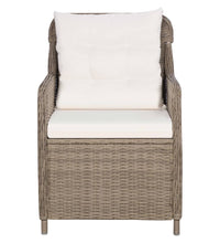 7-tlg. Garten-Essgruppe Braun