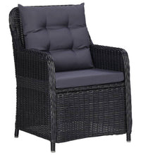 7-tlg. Garten-Essgruppe Schwarz