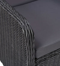 7-tlg. Garten-Essgruppe Schwarz