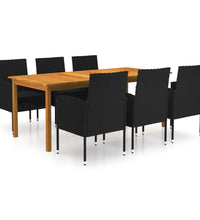 7-tlg. Garten-Essgruppe Schwarz