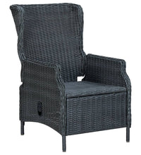 7-tlg. Garten-Essgruppe Dunkelgrau