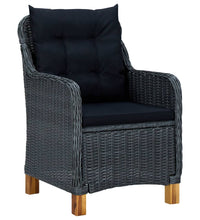 7-tlg. Garten-Essgruppe Dunkelgrau