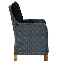 7-tlg. Garten-Essgruppe Dunkelgrau