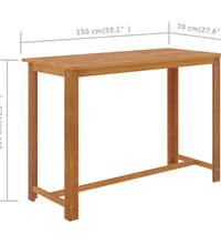 7-tlg. Gartenbar-Set mit Kissen Braun