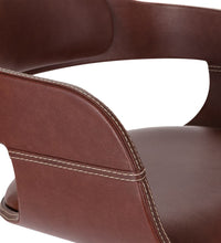 Esszimmerstuhl Braun Bugholz und Kunstleder