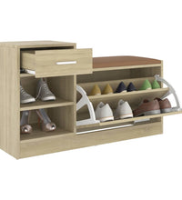 Schuhbank Sonoma-Eiche 94,5x31x57 cm Holzwerkstoff