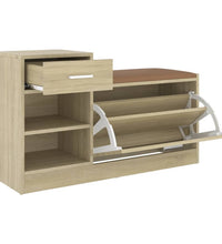 Schuhbank Sonoma-Eiche 94,5x31x57 cm Holzwerkstoff