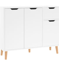 Sideboard Hochglanz-Weiß 90x30x72 cm Holzwerkstoff