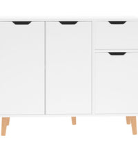 Sideboard Hochglanz-Weiß 90x30x72 cm Holzwerkstoff