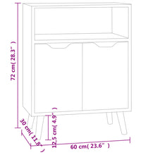 Sideboard Grau 60x30x72 cm Holzwerkstoff