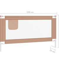 Kleinkind-Bettschutzgitter Taupe 150x25 cm Stoff