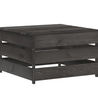 4-tlg. Garten-Lounge-Set mit Kissen Grau Imprägniertes Holz