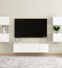 TV-Wandschränke 2 Stk. Hochglanz-Weiß 30,5x30x30 cm