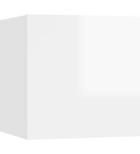 TV-Wandschränke 2 Stk. Hochglanz-Weiß 30,5x30x30 cm