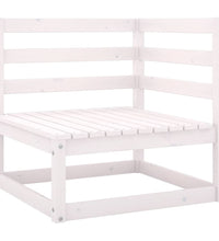 Garten-Ecksofa Weiß Massivholz Kiefer