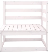 Garten-Ecksofa Weiß Massivholz Kiefer