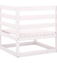 Garten-Ecksofa Weiß Massivholz Kiefer