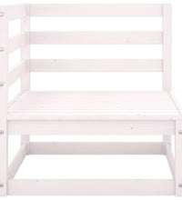 Garten-Ecksofa Weiß Massivholz Kiefer