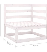 Garten-Ecksofa Weiß Massivholz Kiefer