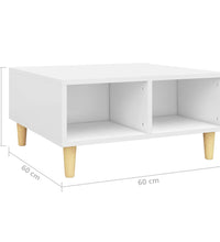 Couchtisch Weiß 60x60x30 cm Holzwerkstoff