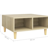 Couchtisch Sonoma-Eiche 60x60x30 cm Holzwerkstoff