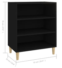 Sideboard Schwarz 57x35x70 cm Holzwerkstoff