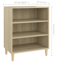 Sideboard Sonoma-Eiche 57x35x70 cm Holzwerkstoff