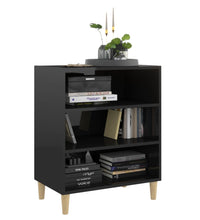 Sideboard Hochglanz-Schwarz 57x35x70 cm Holzwerkstoff