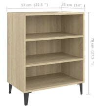 Sideboard Sonoma-Eiche 57x35x70 cm Holzwerkstoff