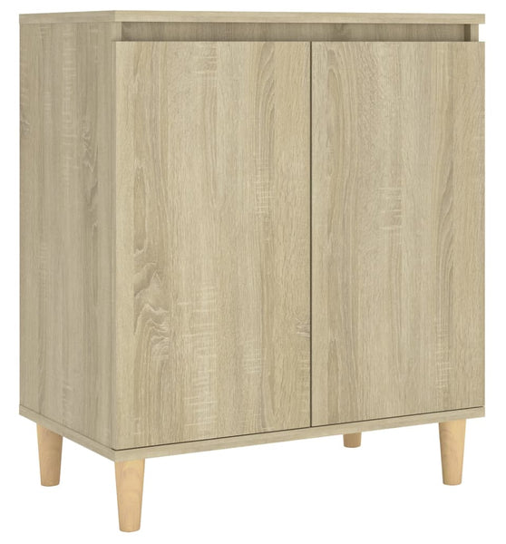 Sideboard mit Massivholz-Beinen Sonoma-Eiche 60x35x70 cm