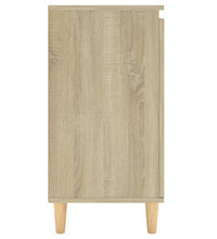 Sideboard mit Massivholz-Beinen Sonoma-Eiche 60x35x70 cm