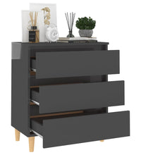 Sideboard Hochglanz-Grau 60x35x69 cm Holzwerkstoff