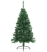 Künstlicher Halb-Weihnachtsbaum mit Ständer Grün 120 cm PVC