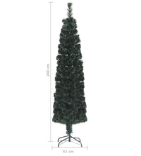 Künstlicher Weihnachtsbaum Schlank mit Ständer 240 cm Glasfaser