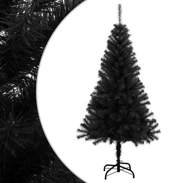 Künstlicher Weihnachtsbaum mit Ständer Schwarz 120 cm PVC