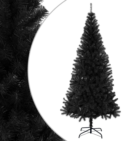 Künstlicher Weihnachtsbaum mit Ständer Schwarz 240 cm PVC